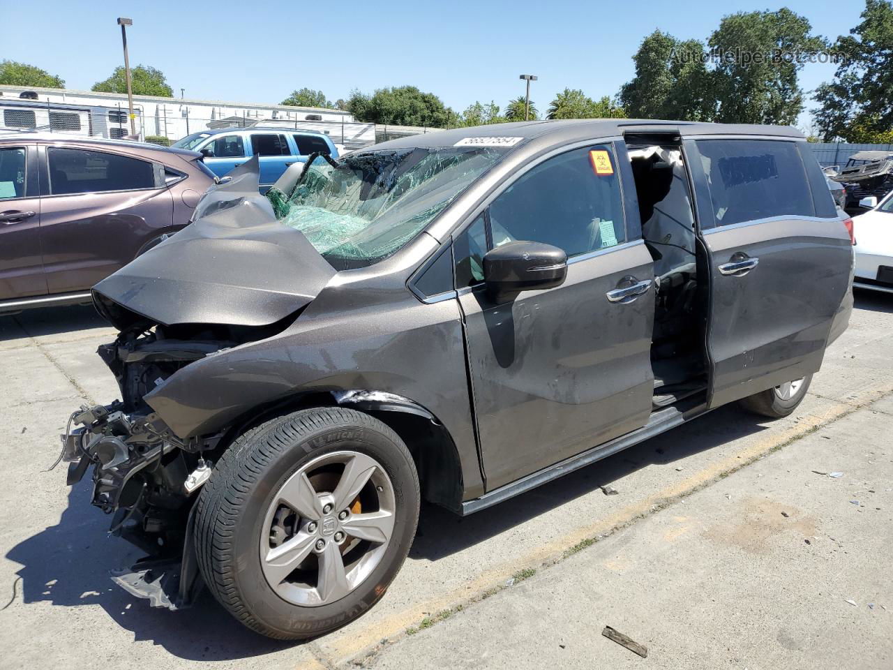 2019 Honda Odyssey Exl Gray vin: 5FNRL6H75KB061951