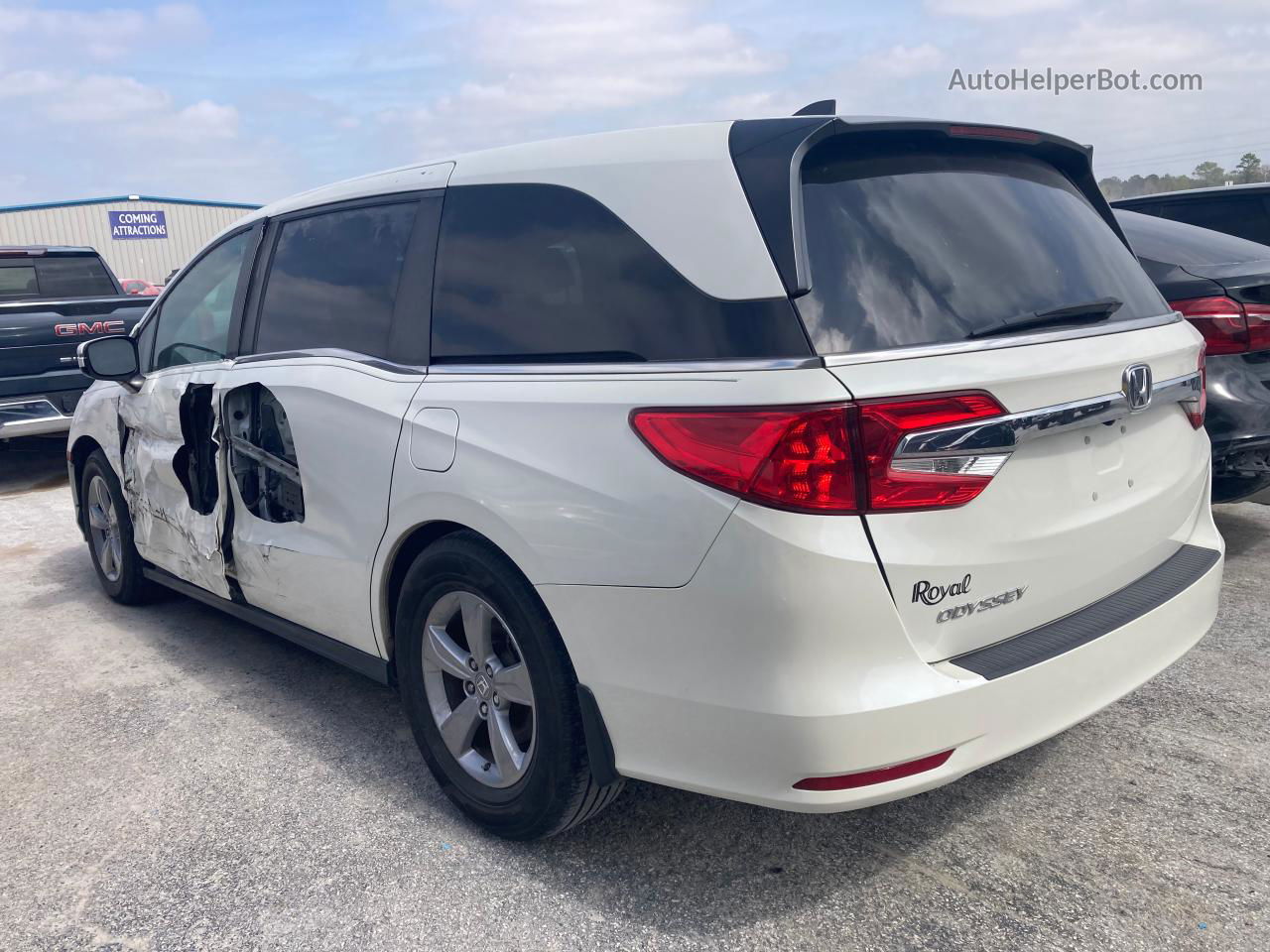 2019 Honda Odyssey Exl White vin: 5FNRL6H75KB065515