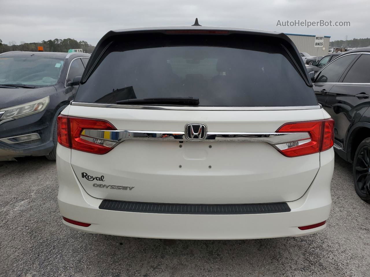 2019 Honda Odyssey Exl White vin: 5FNRL6H75KB065515