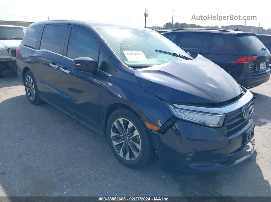 2021 Honda Odyssey Ex-l Blue vin: 5FNRL6H75MB034154