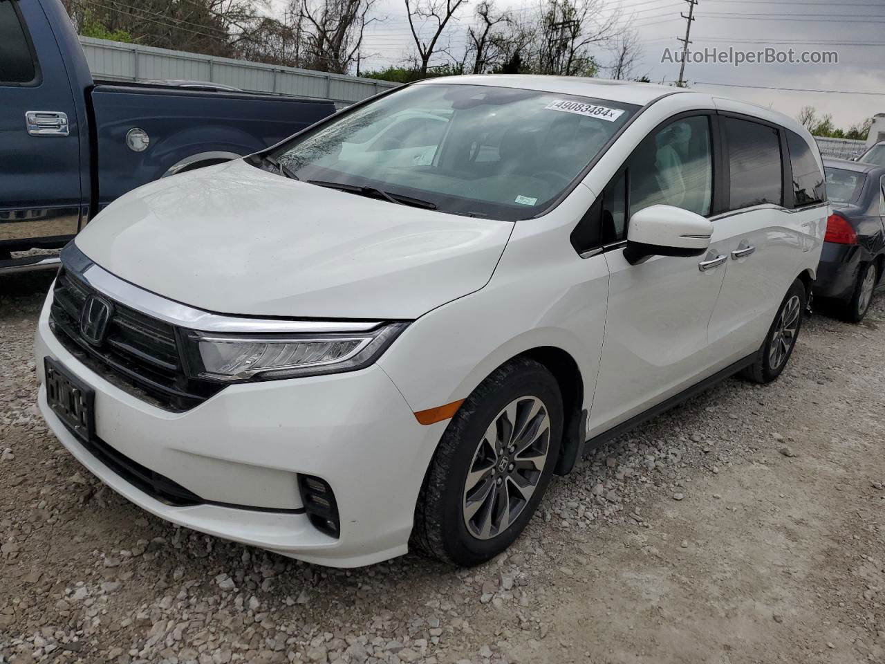 2021 Honda Odyssey Exl White vin: 5FNRL6H75MB041931