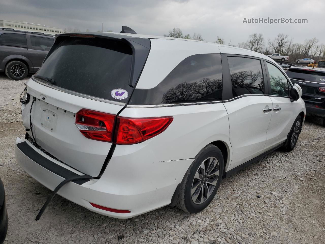 2021 Honda Odyssey Exl Белый vin: 5FNRL6H75MB041931