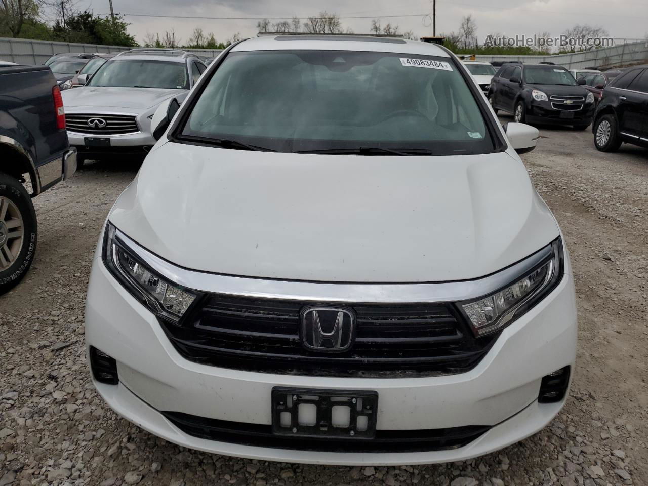 2021 Honda Odyssey Exl White vin: 5FNRL6H75MB041931