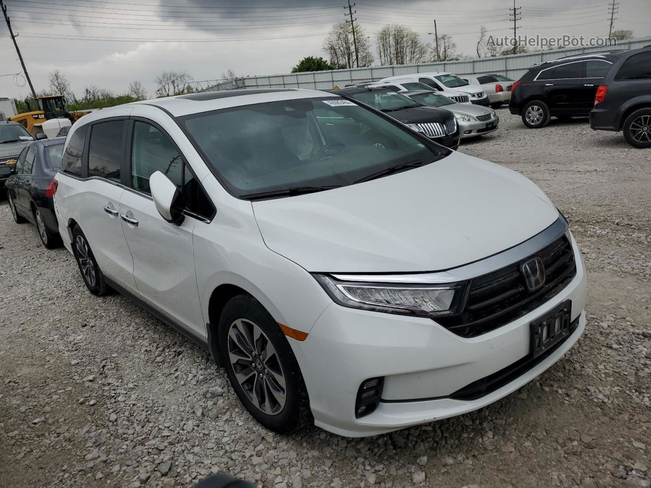 2021 Honda Odyssey Exl White vin: 5FNRL6H75MB041931