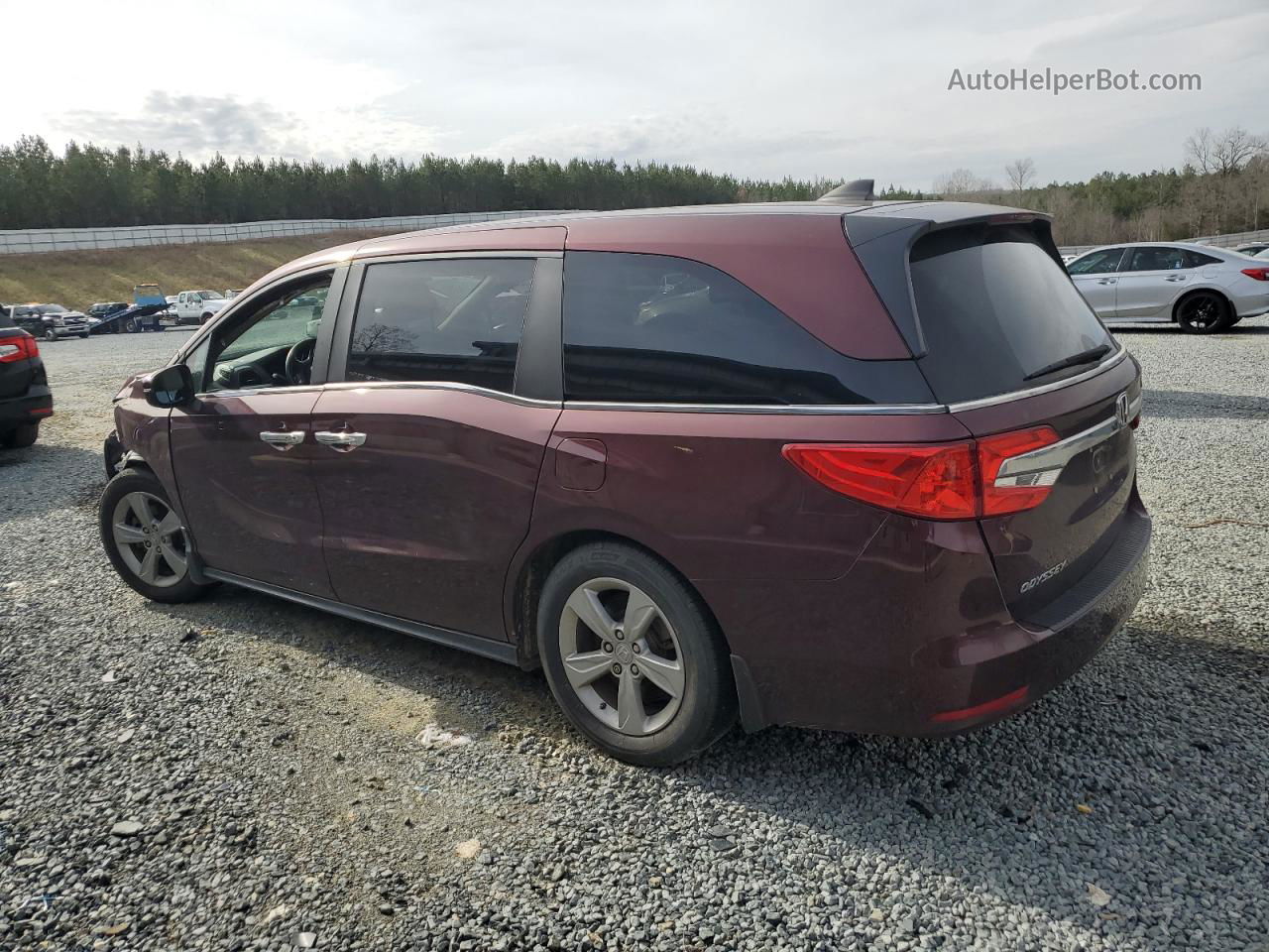 2019 Honda Odyssey Exl Burgundy vin: 5FNRL6H76KB015934