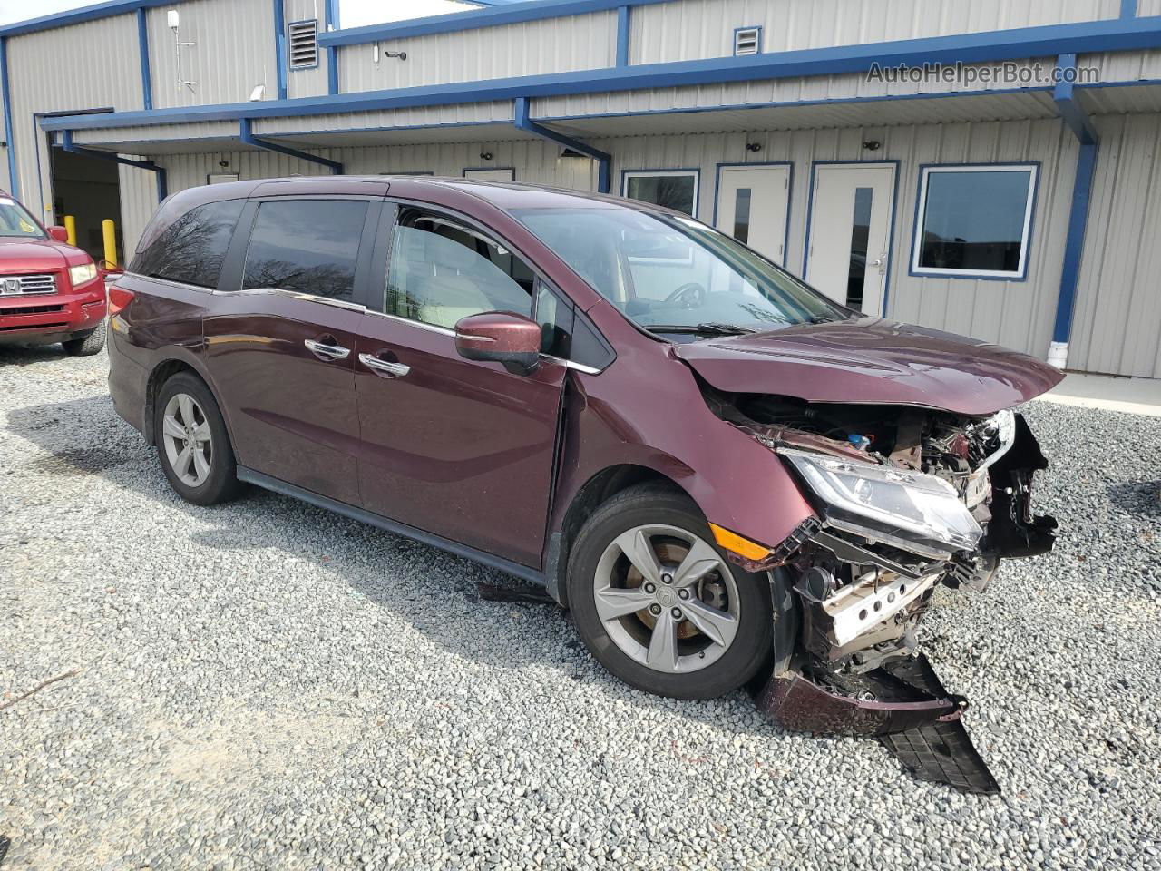 2019 Honda Odyssey Exl Burgundy vin: 5FNRL6H76KB015934