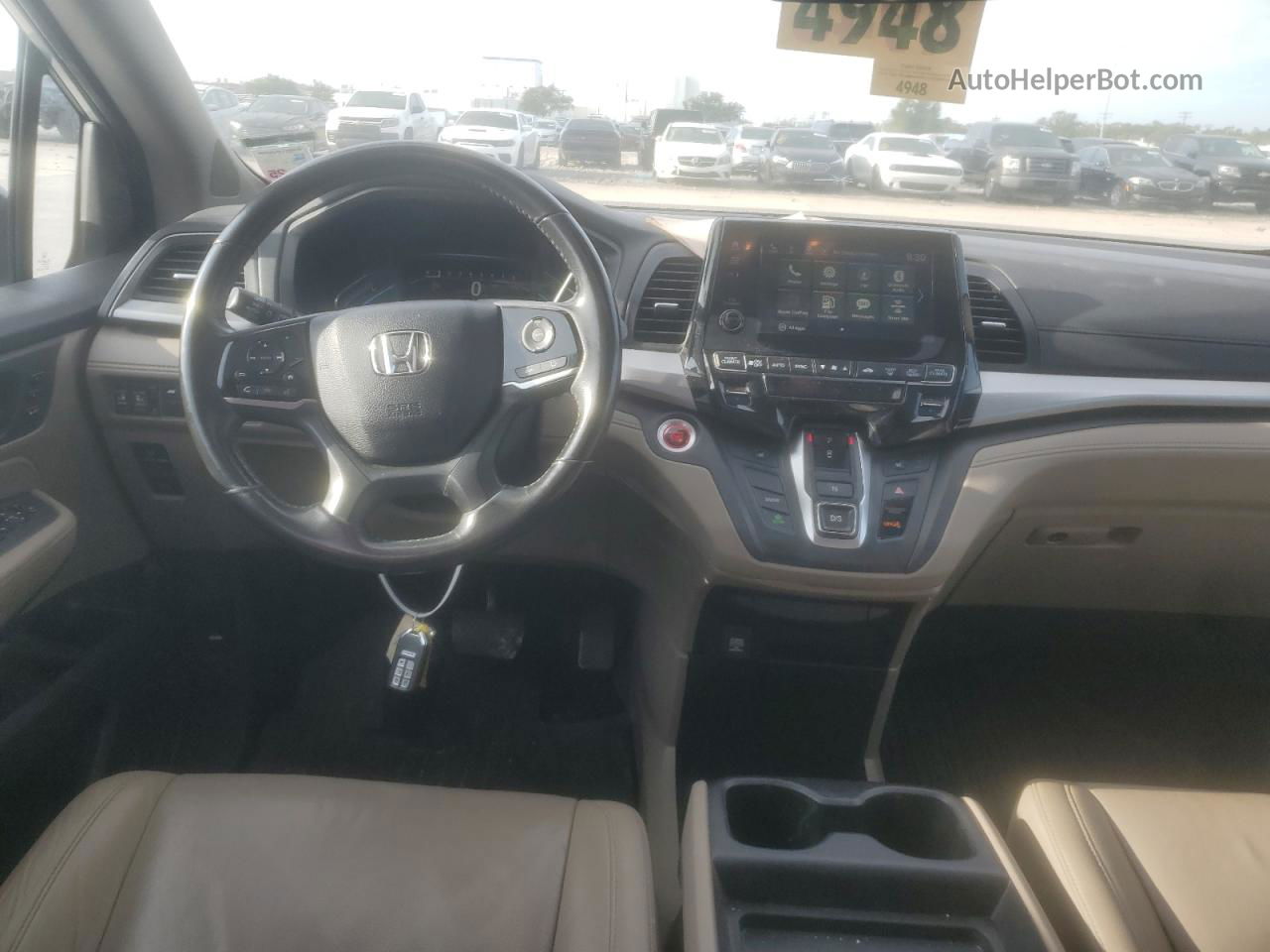 2019 Honda Odyssey Exl White vin: 5FNRL6H76KB033690