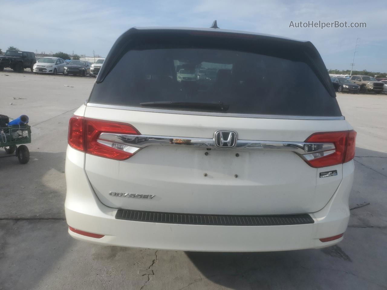 2019 Honda Odyssey Exl White vin: 5FNRL6H76KB033690