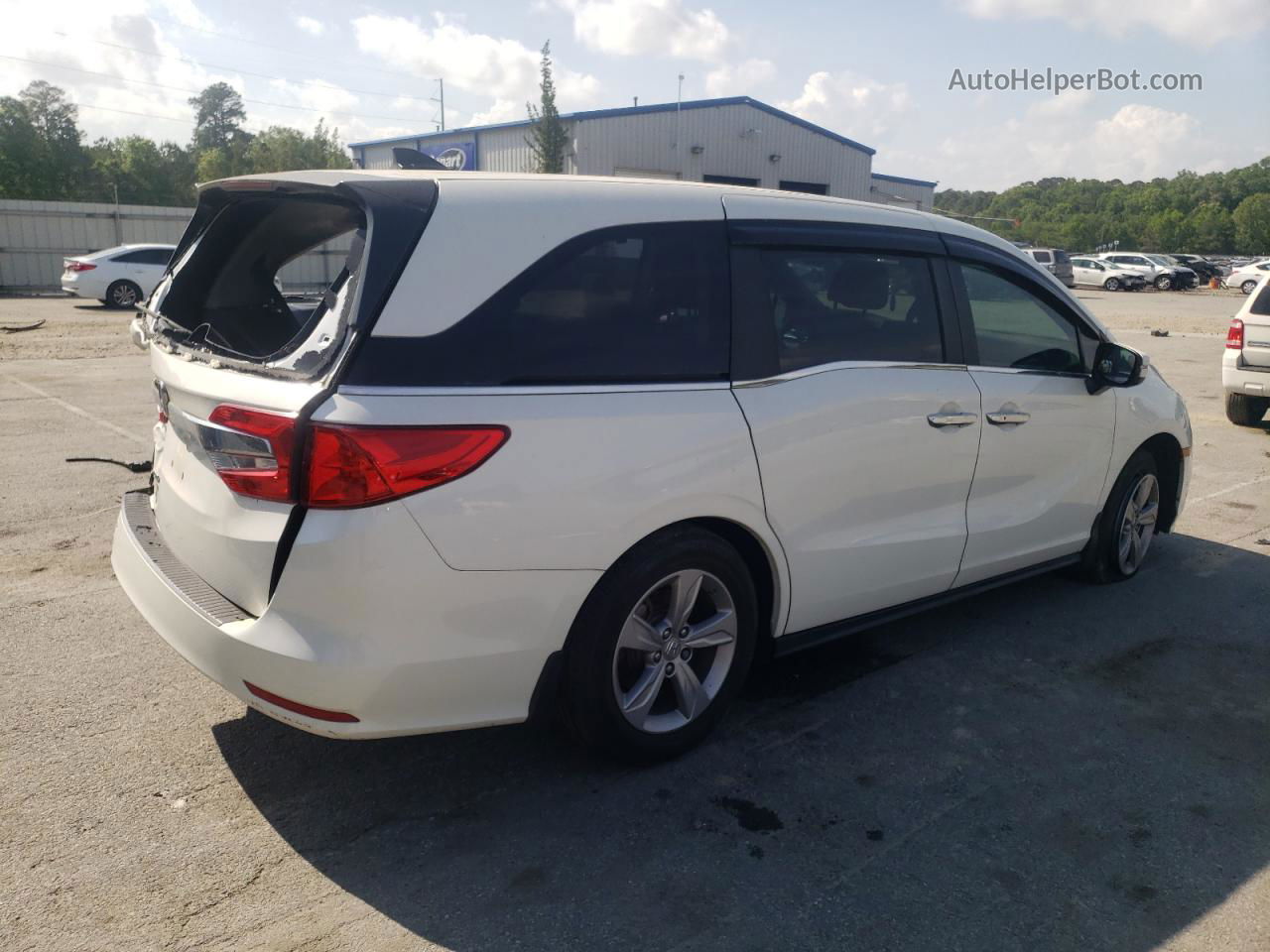 2019 Honda Odyssey Exl White vin: 5FNRL6H76KB104340