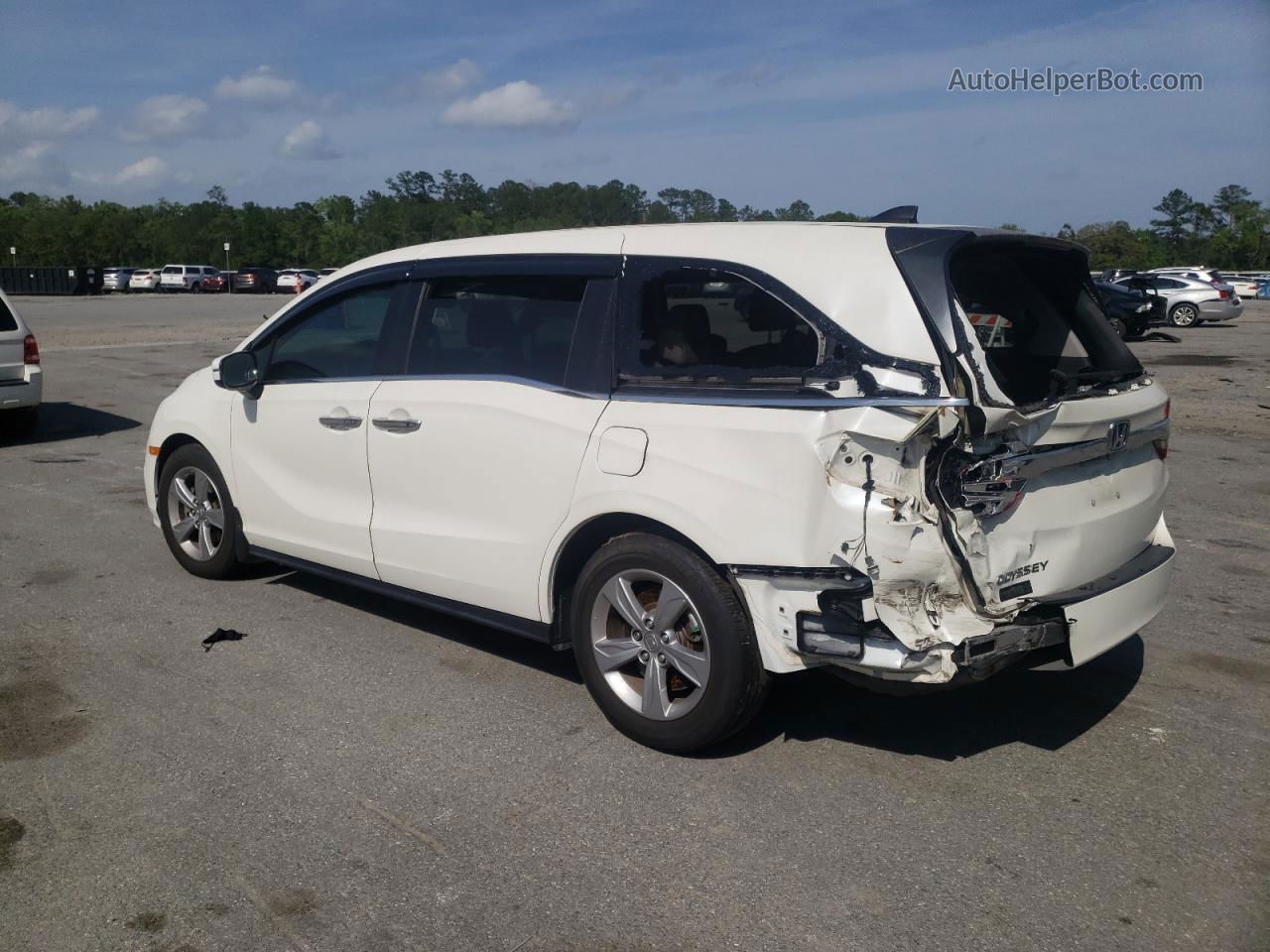 2019 Honda Odyssey Exl White vin: 5FNRL6H76KB104340