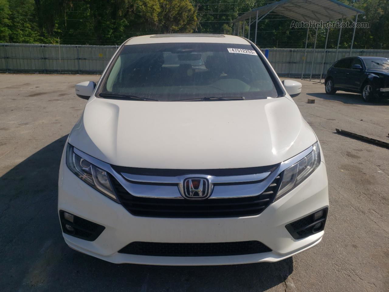 2019 Honda Odyssey Exl White vin: 5FNRL6H76KB104340