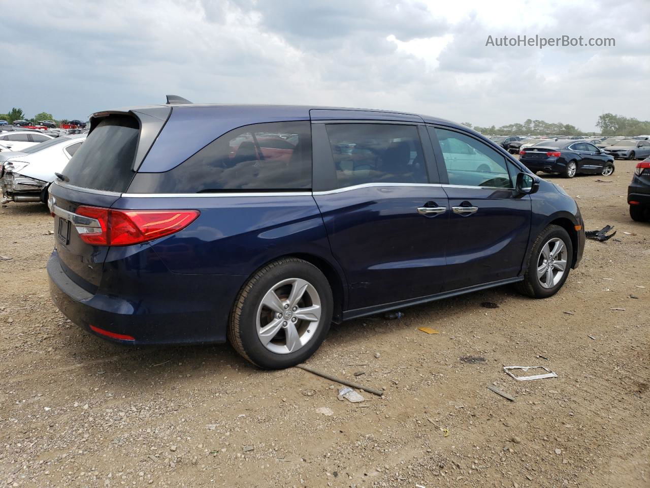 2019 Honda Odyssey Exl Blue vin: 5FNRL6H76KB122319