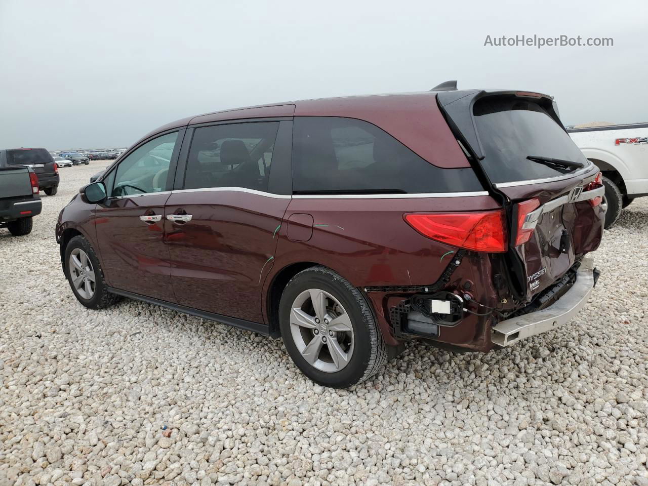 2019 Honda Odyssey Exl Maroon vin: 5FNRL6H76KB129433