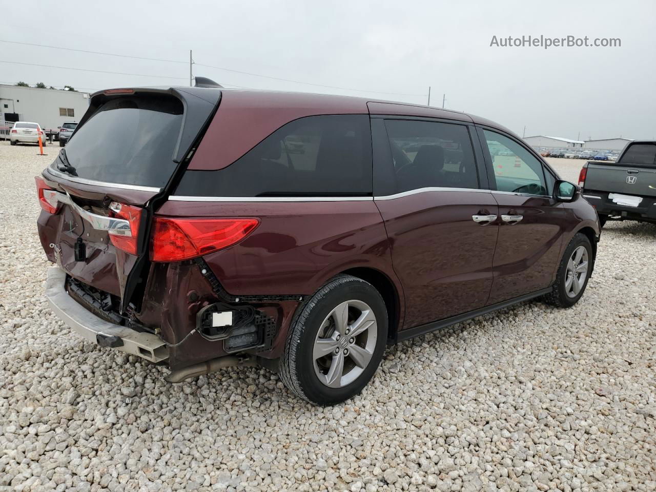 2019 Honda Odyssey Exl Maroon vin: 5FNRL6H76KB129433