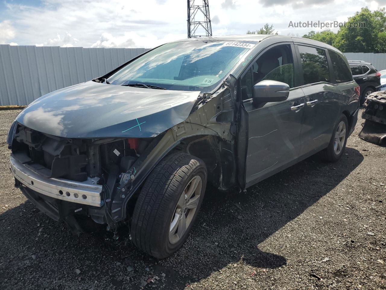 2020 Honda Odyssey Exl Gray vin: 5FNRL6H76LB010671