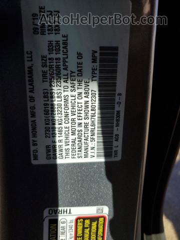 2020 Honda Odyssey Exl Silver vin: 5FNRL6H76LB012307