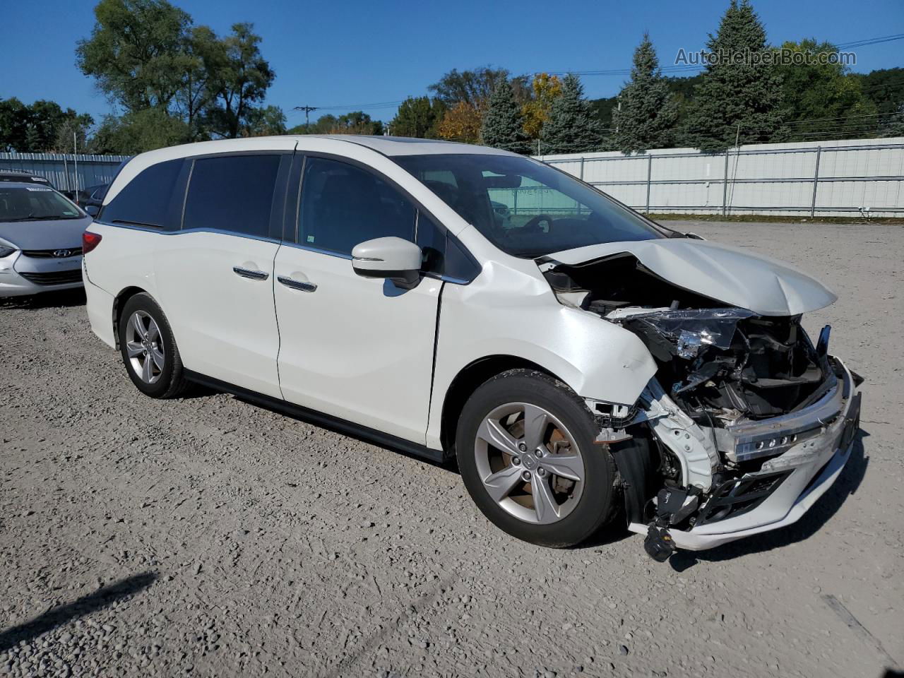 2020 Honda Odyssey Exl White vin: 5FNRL6H76LB014512