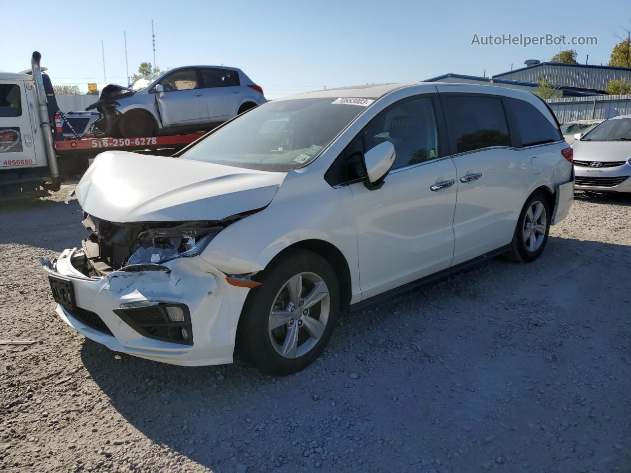 2020 Honda Odyssey Exl White vin: 5FNRL6H76LB014512