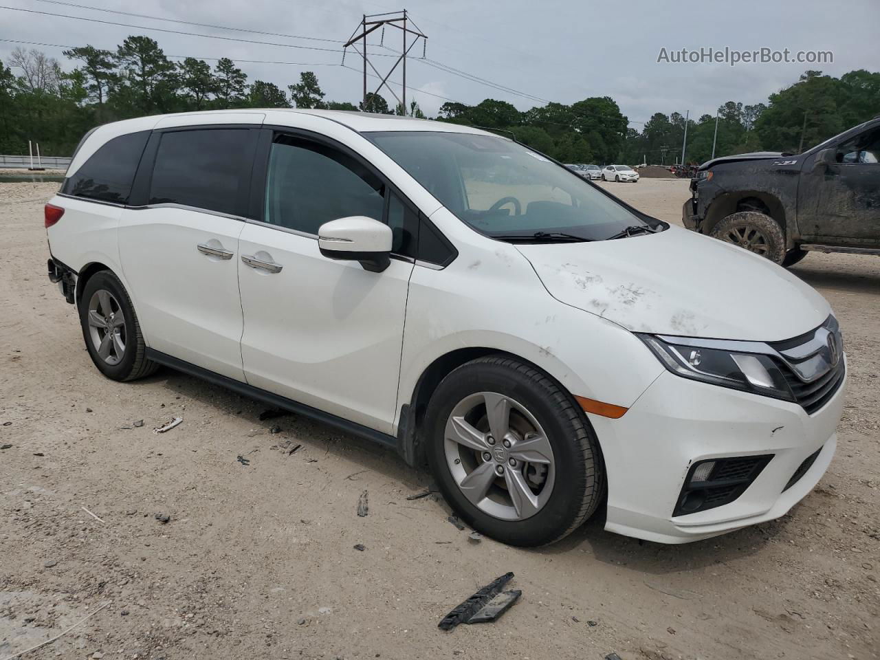 2020 Honda Odyssey Exl White vin: 5FNRL6H76LB039491