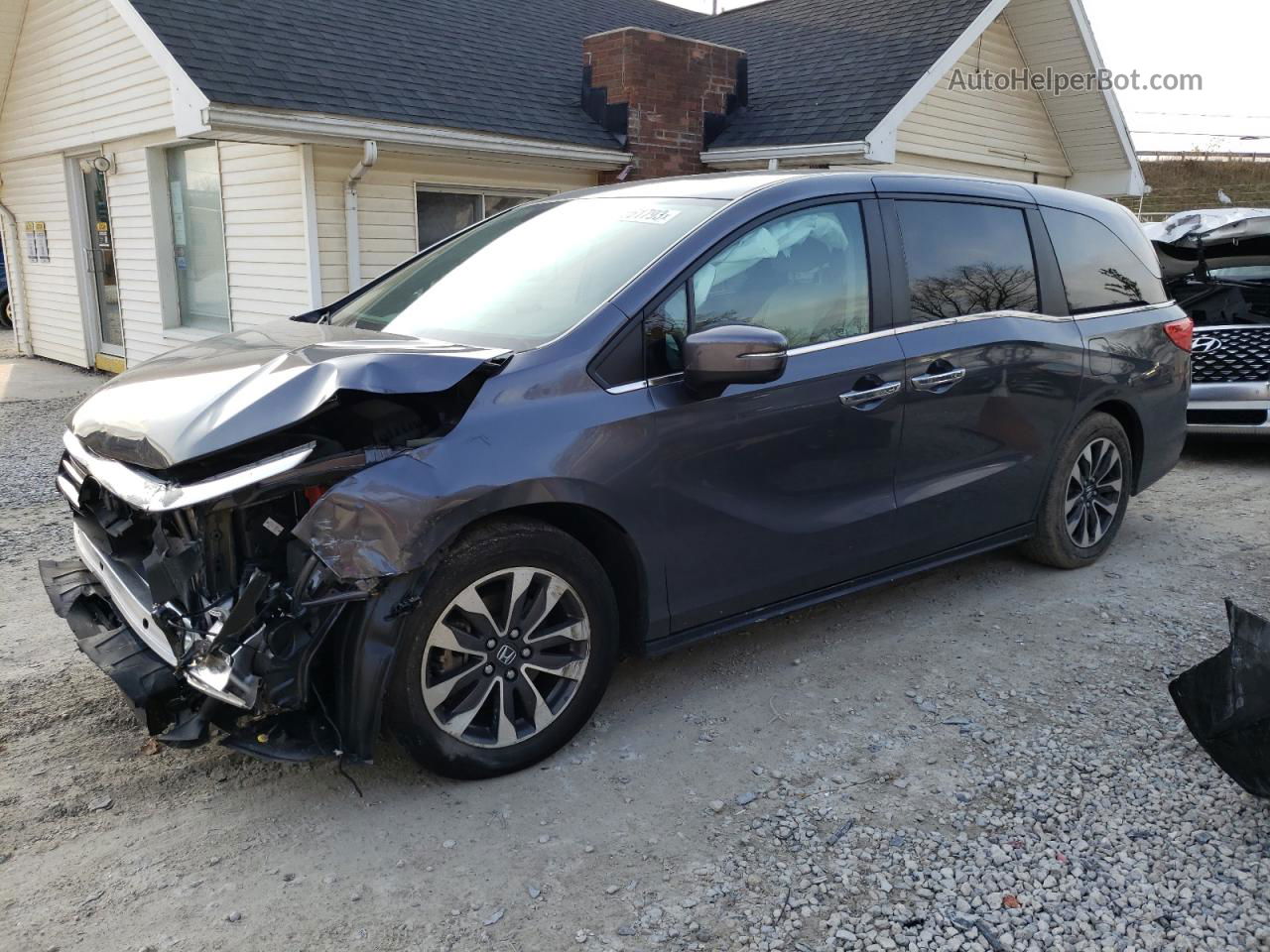 2021 Honda Odyssey Exl Gray vin: 5FNRL6H76MB008985