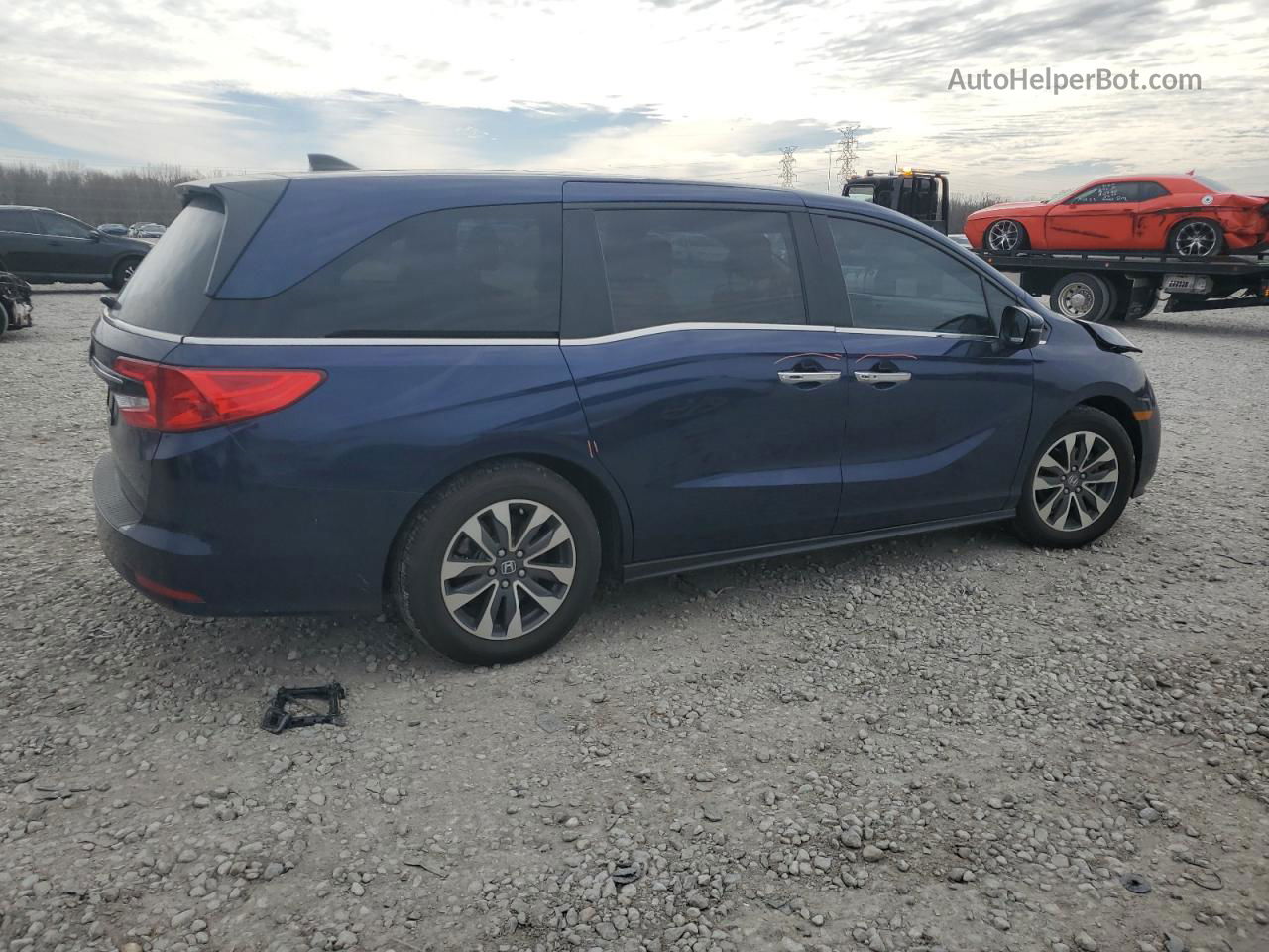 2021 Honda Odyssey Exl Blue vin: 5FNRL6H76MB025088