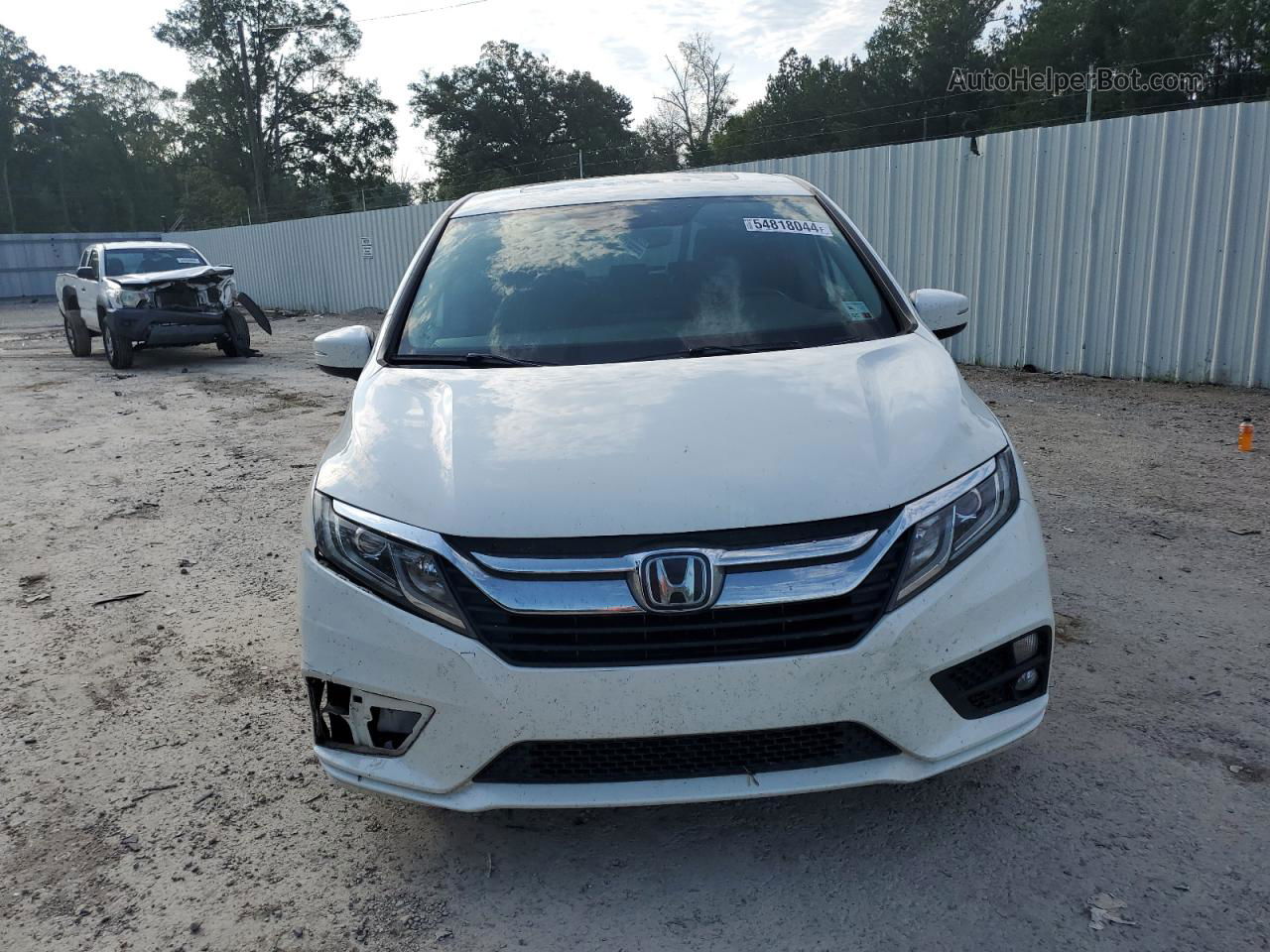 2019 Honda Odyssey Exl White vin: 5FNRL6H77KB097396