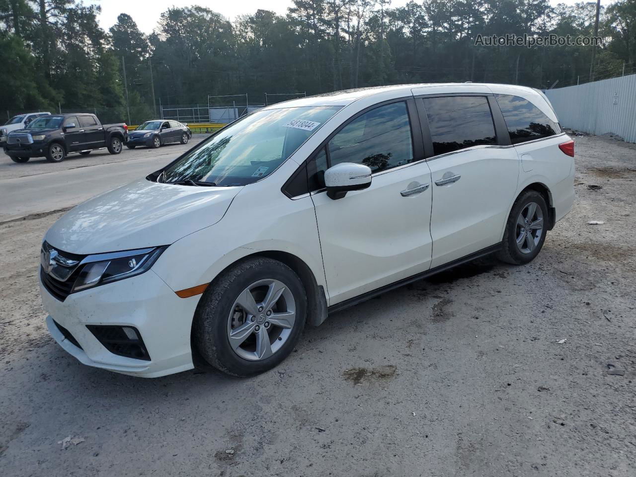 2019 Honda Odyssey Exl White vin: 5FNRL6H77KB097396