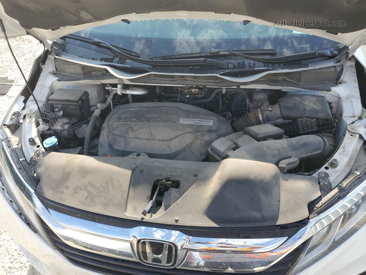 2019 Honda Odyssey Exl White vin: 5FNRL6H77KB097396