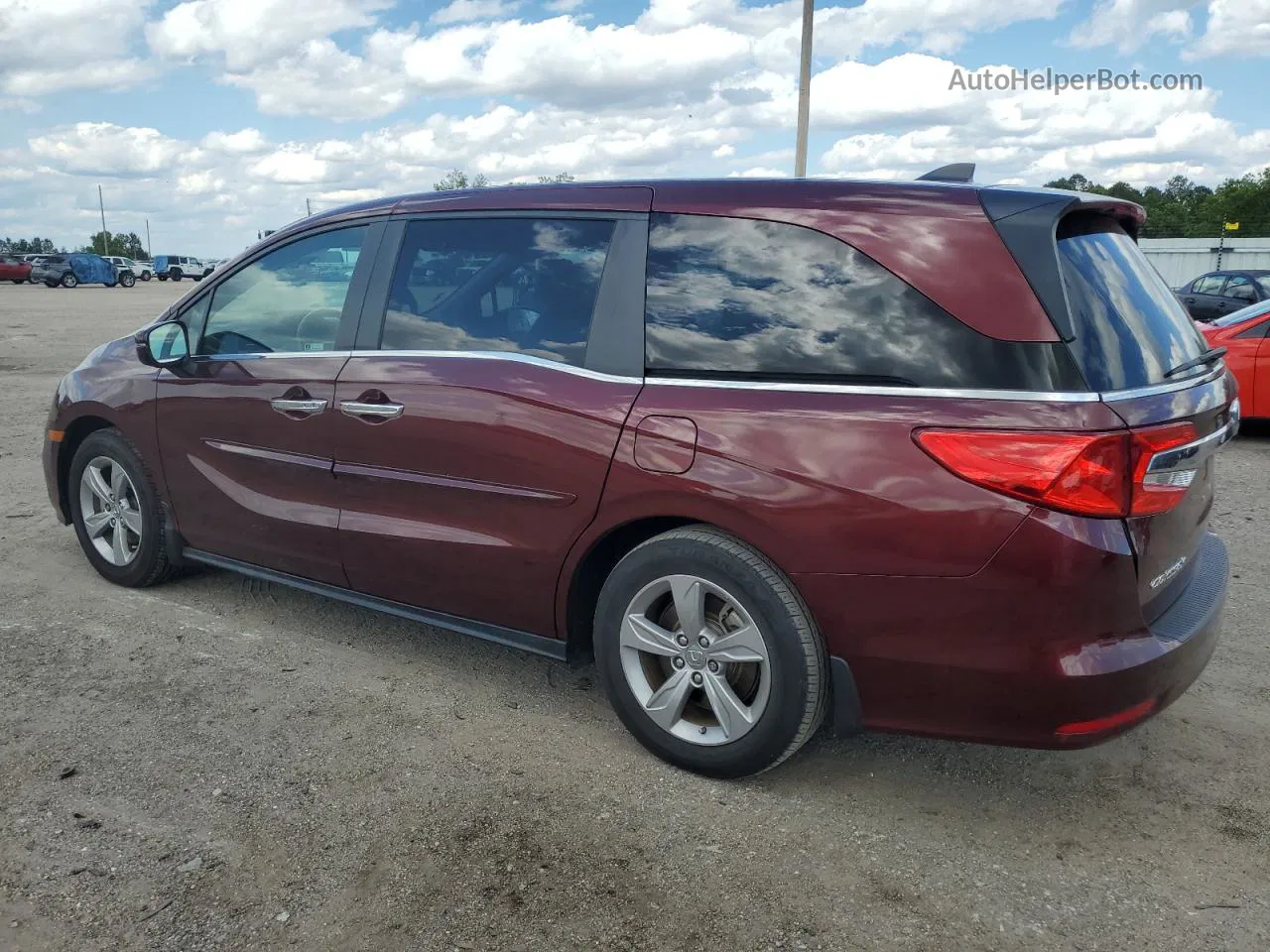 2019 Honda Odyssey Exl Burgundy vin: 5FNRL6H77KB107618