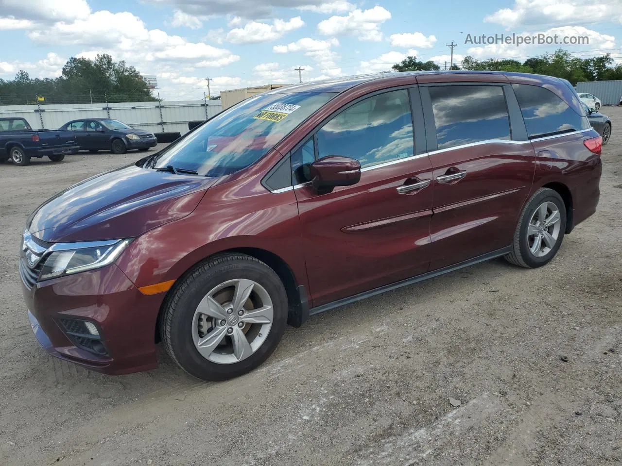 2019 Honda Odyssey Exl Burgundy vin: 5FNRL6H77KB107618