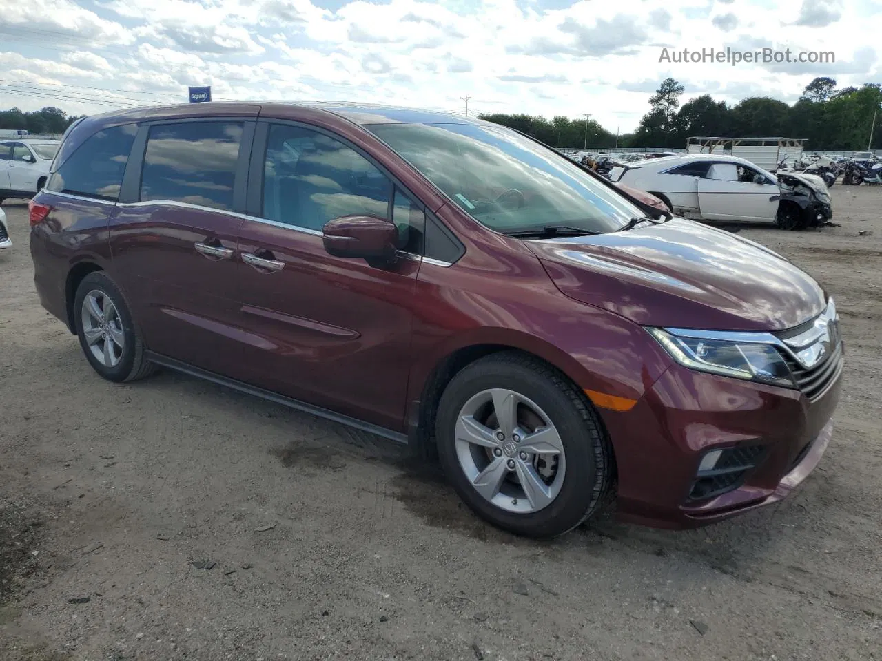 2019 Honda Odyssey Exl Burgundy vin: 5FNRL6H77KB107618