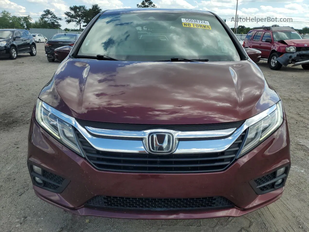 2019 Honda Odyssey Exl Burgundy vin: 5FNRL6H77KB107618