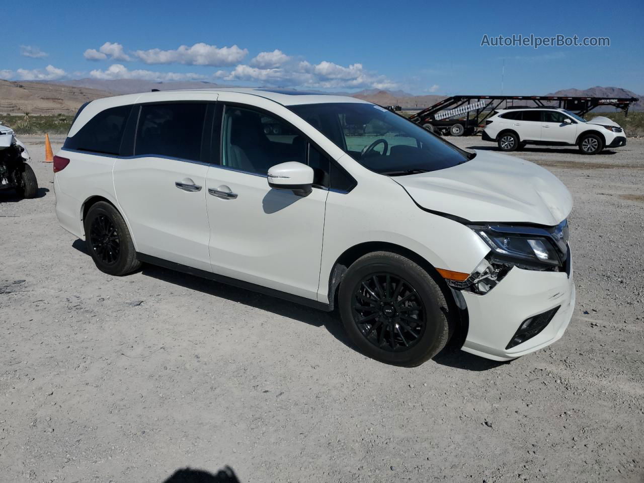 2019 Honda Odyssey Exl White vin: 5FNRL6H77KB119669