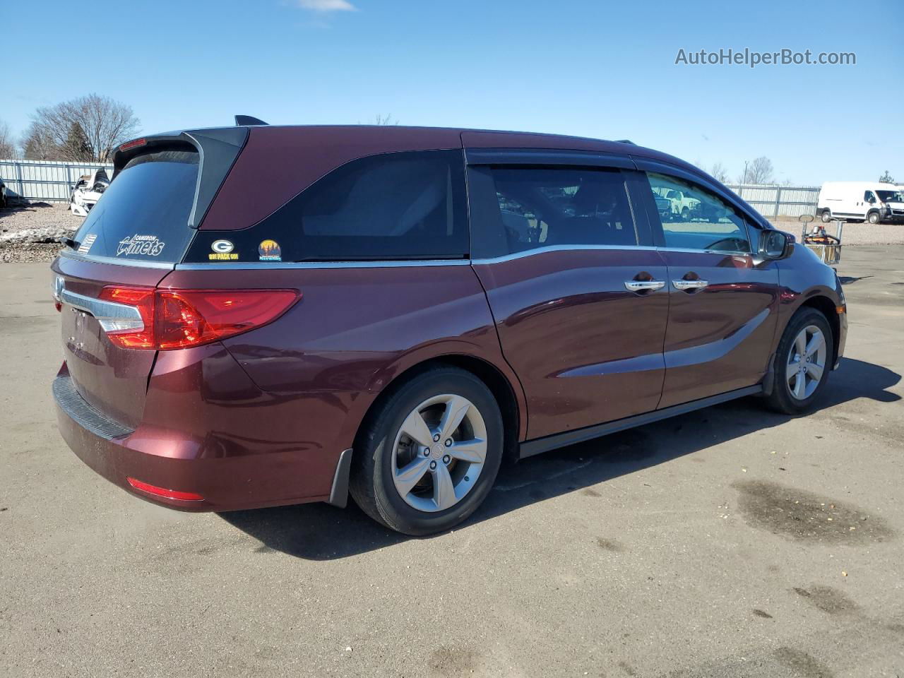 2019 Honda Odyssey Exl Burgundy vin: 5FNRL6H78KB026658