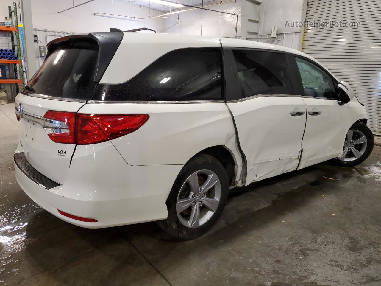 2019 Honda Odyssey Exl White vin: 5FNRL6H78KB071678