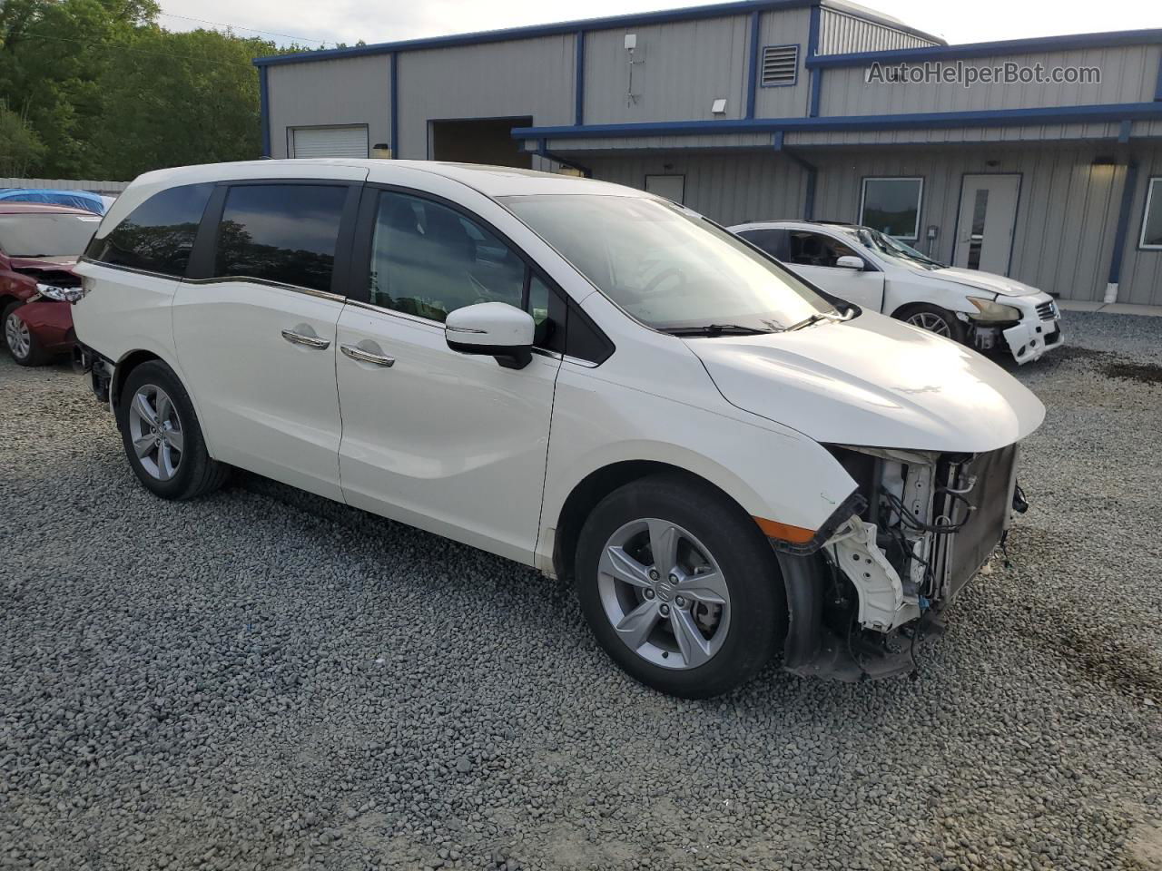 2019 Honda Odyssey Exl White vin: 5FNRL6H78KB095687