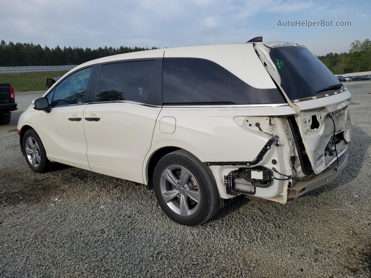 2019 Honda Odyssey Exl White vin: 5FNRL6H78KB095687