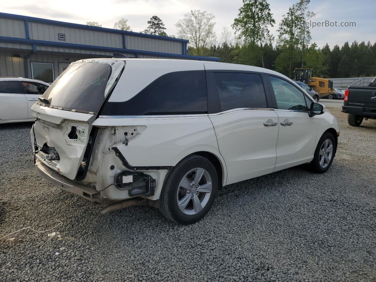 2019 Honda Odyssey Exl White vin: 5FNRL6H78KB095687