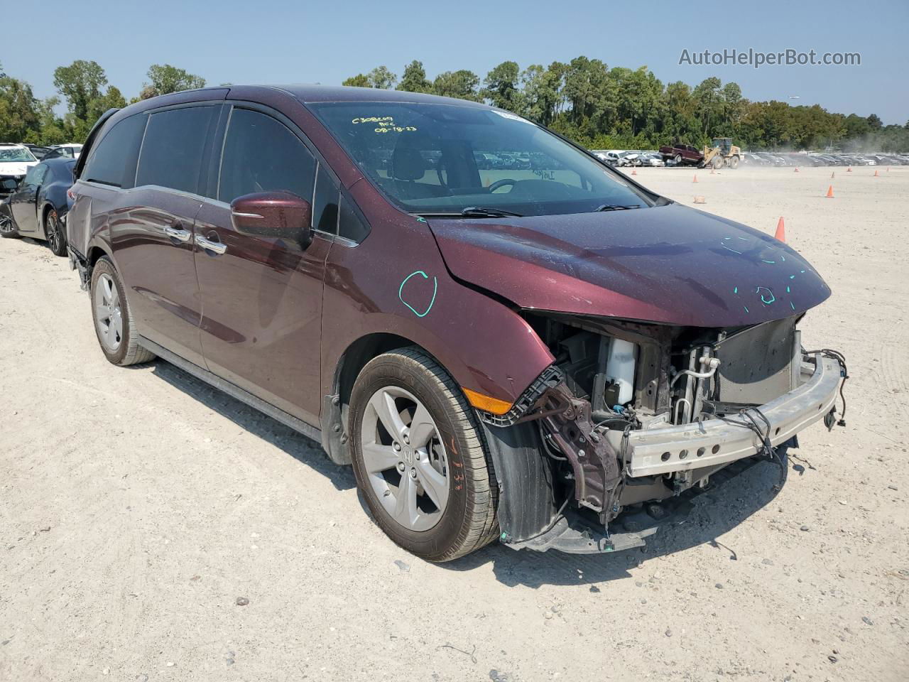 2020 Honda Odyssey Exl Темно-бордовый vin: 5FNRL6H78LB063551