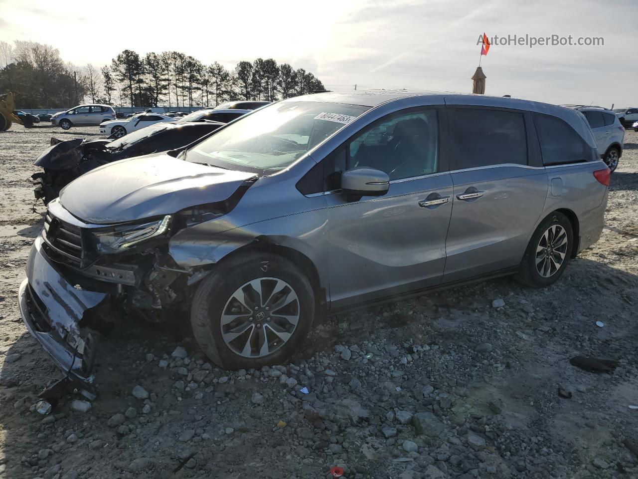 2021 Honda Odyssey Exl Серебряный vin: 5FNRL6H78MB032477