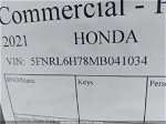2021 Honda Odyssey Ex-l Gray vin: 5FNRL6H78MB041034