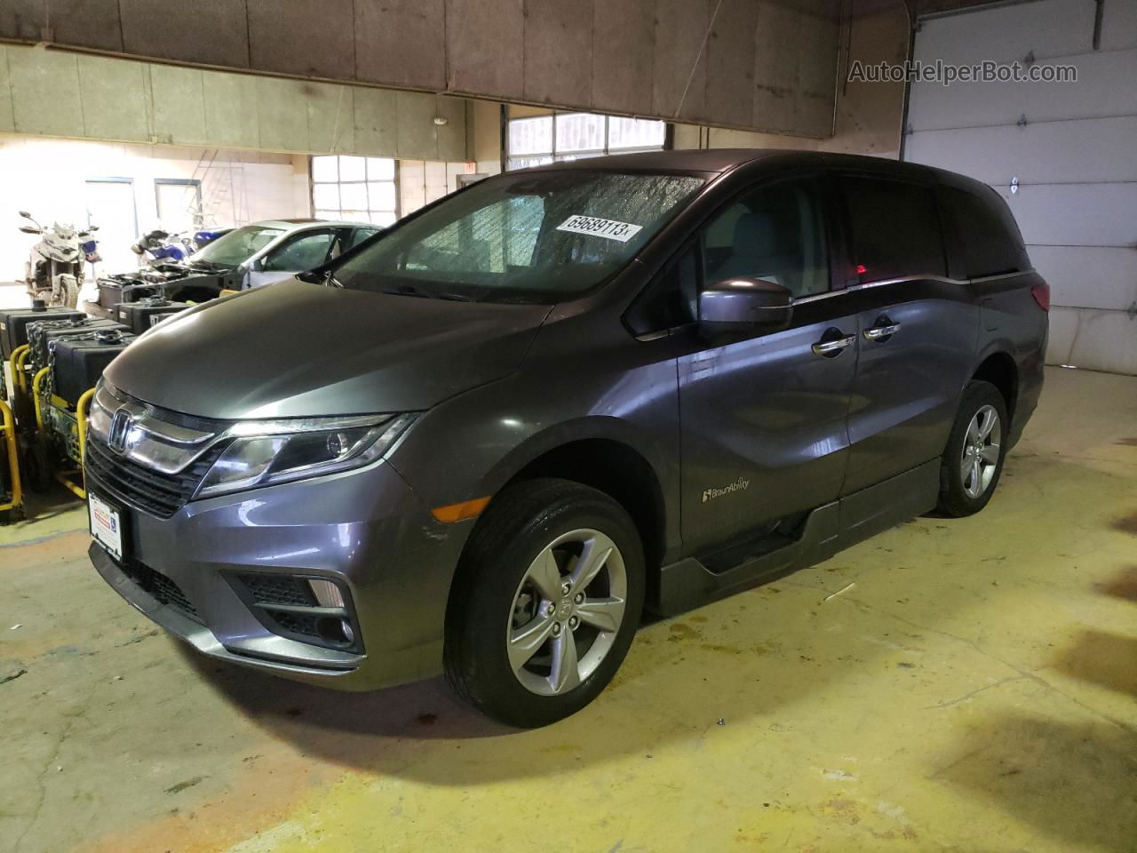 2019 Honda Odyssey Exl Gray vin: 5FNRL6H79KB030718