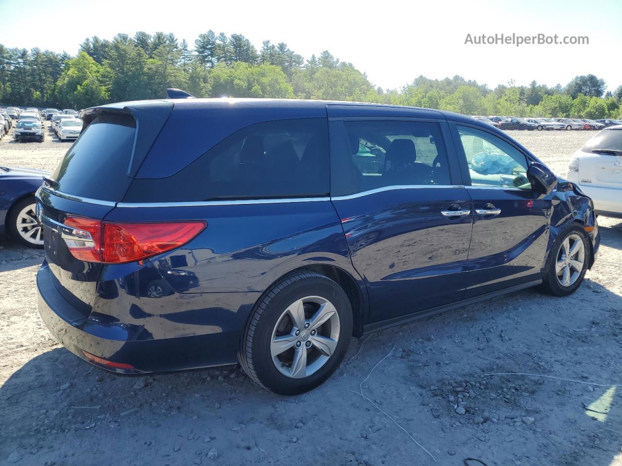 2019 Honda Odyssey Exl Blue vin: 5FNRL6H79KB133508