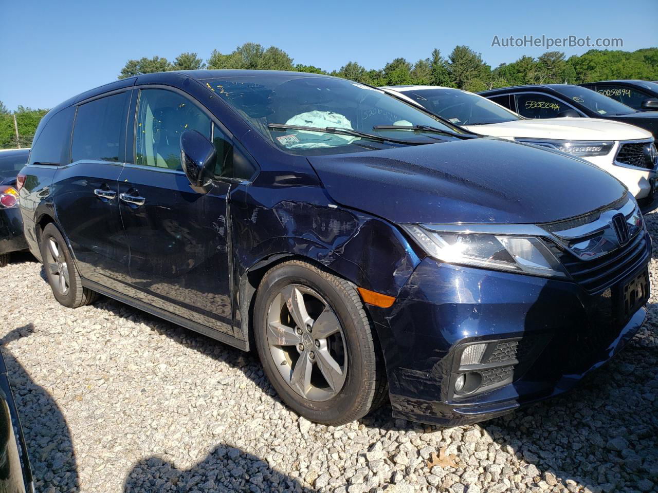 2019 Honda Odyssey Exl Синий vin: 5FNRL6H79KB133508