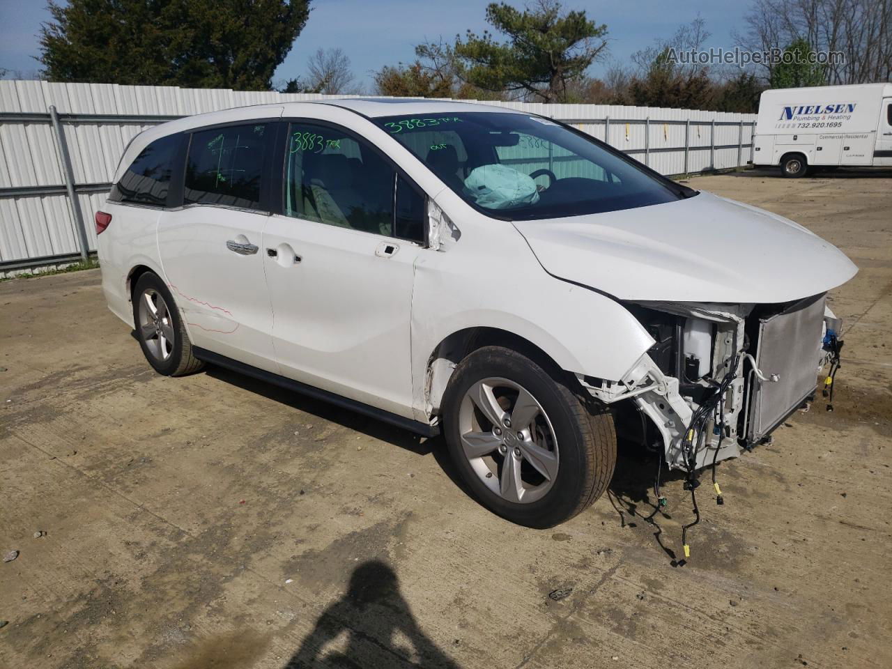 2020 Honda Odyssey Exl White vin: 5FNRL6H79LB001981