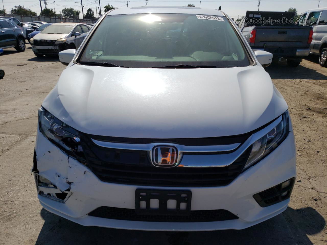 2020 Honda Odyssey Exl White vin: 5FNRL6H79LB021261