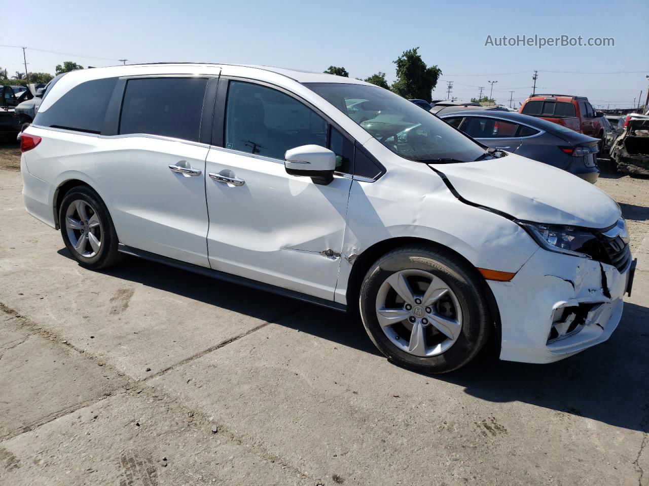 2020 Honda Odyssey Exl White vin: 5FNRL6H79LB021261