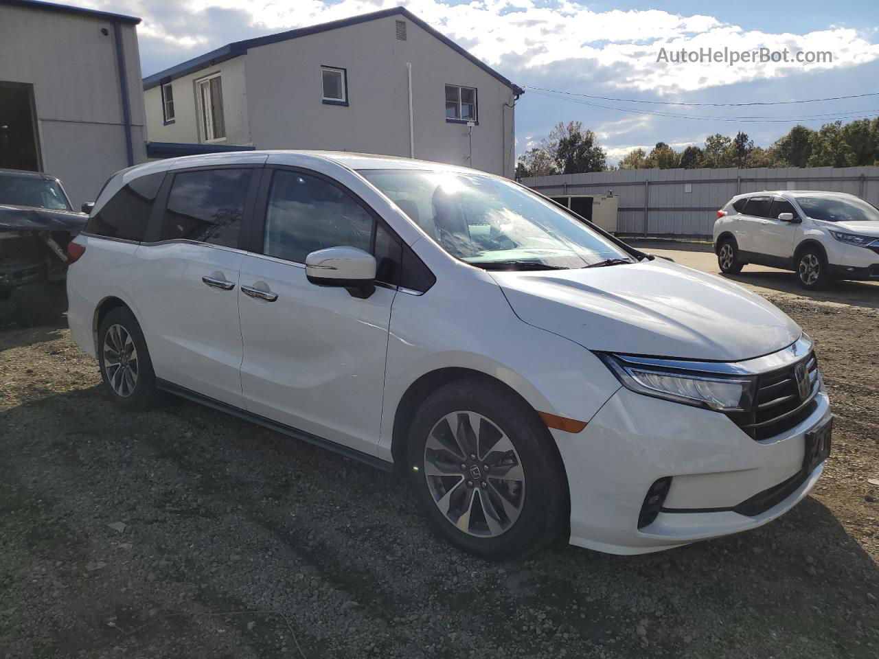 2021 Honda Odyssey Exl White vin: 5FNRL6H79MB026221