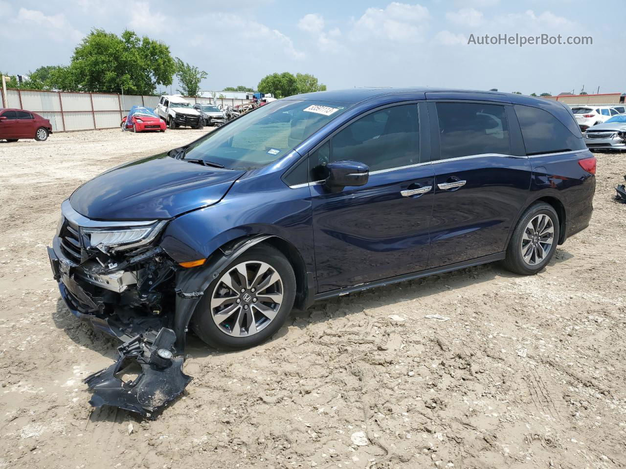 2021 Honda Odyssey Exl Blue vin: 5FNRL6H79MB032004