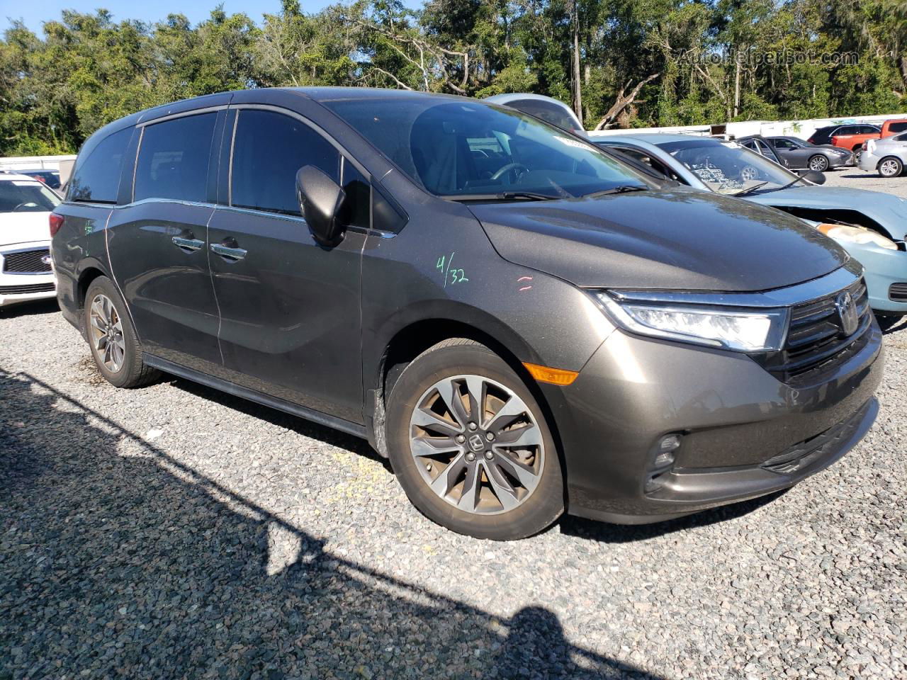 2021 Honda Odyssey Exl Серый vin: 5FNRL6H79MB038434